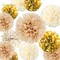 White Gold Party Decoration, 12 PCS White Gold Champagne Tissue Paper Pom Poms Paper Flowers for Wedding Bridal Baby Shower Engagement Birthday Prom Festival Party Supplies Visit the NICROHOME EUR Store